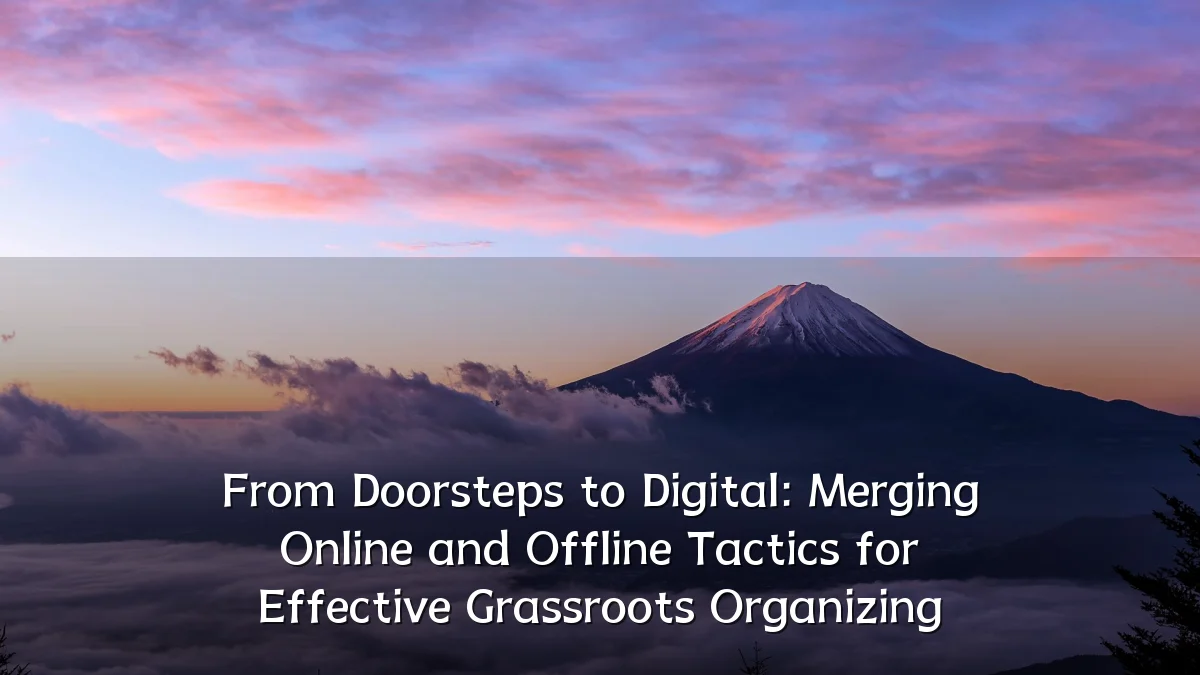 From Doorsteps to Digital: Merging Online and Offline Tactics for Effective Grassroots Organizing