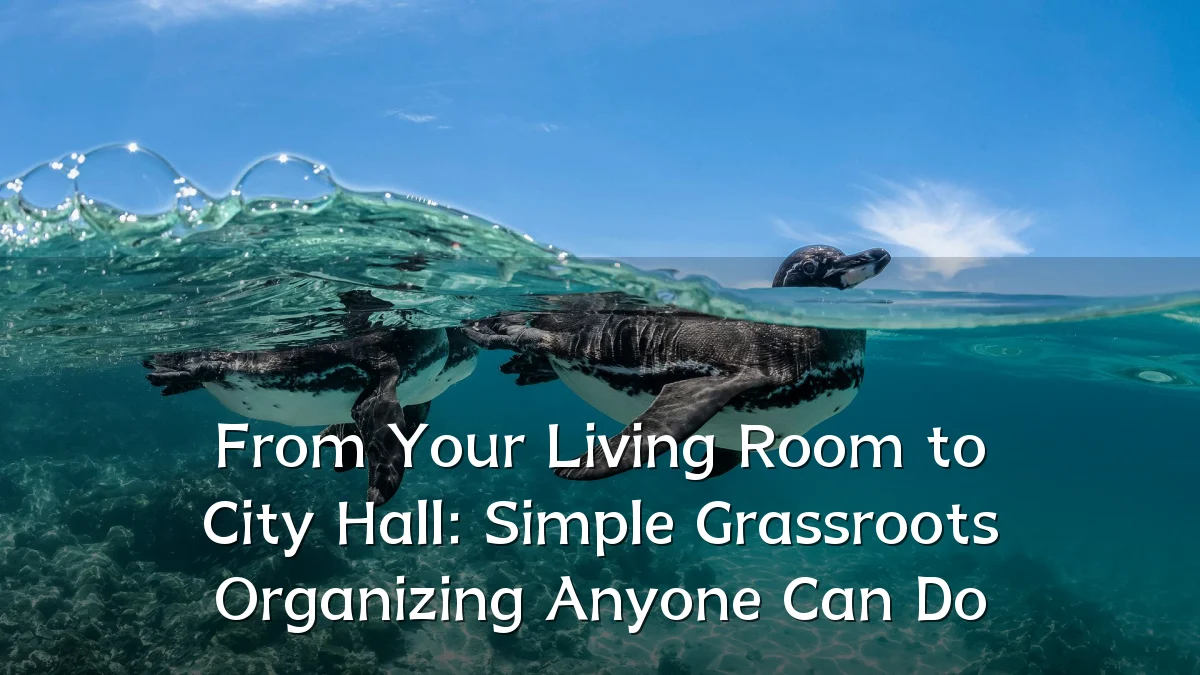 From Your Living Room to City Hall: Simple Grassroots Organizing Anyone Can Do