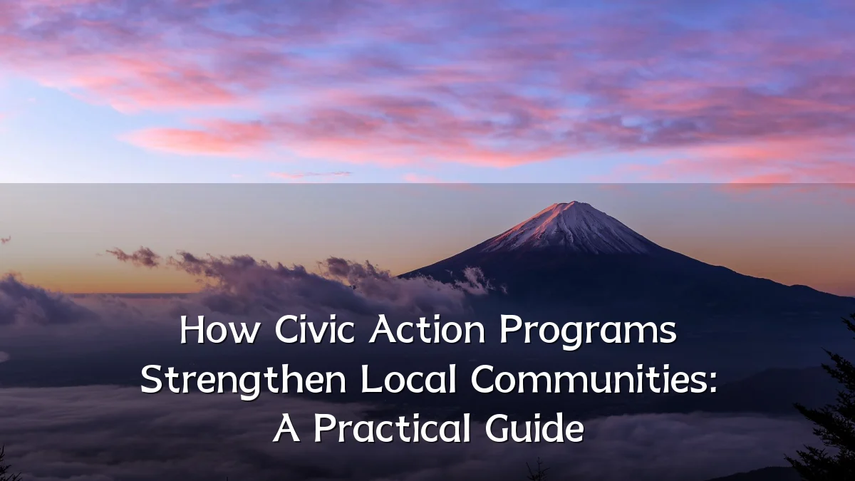How Civic Action Programs Strengthen Local Communities: A Practical Guide