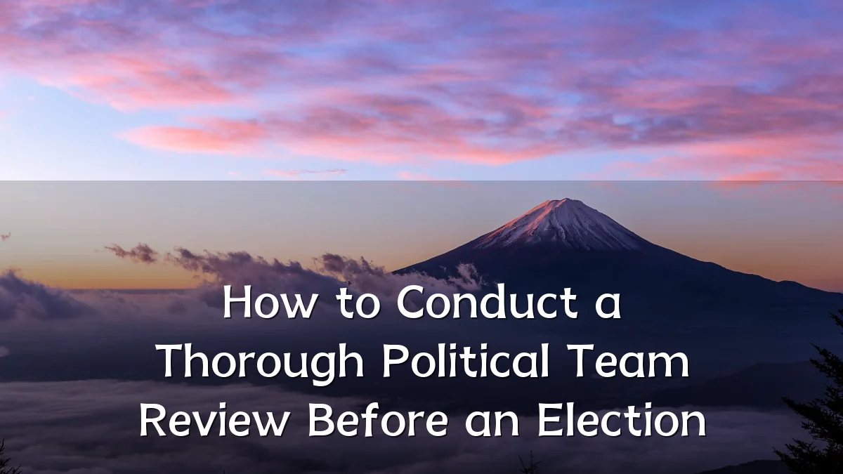 How to Conduct a Thorough Political Team Review Before an Election