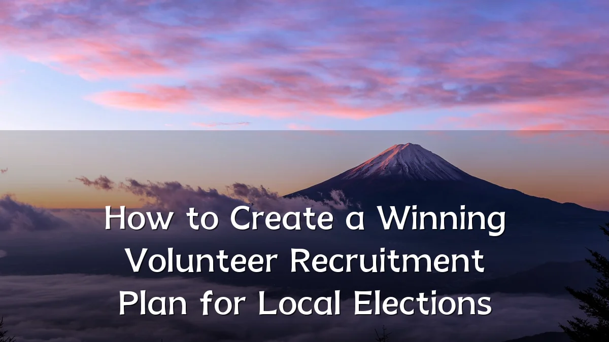 How to Create a Winning Volunteer Recruitment Plan for Local Elections