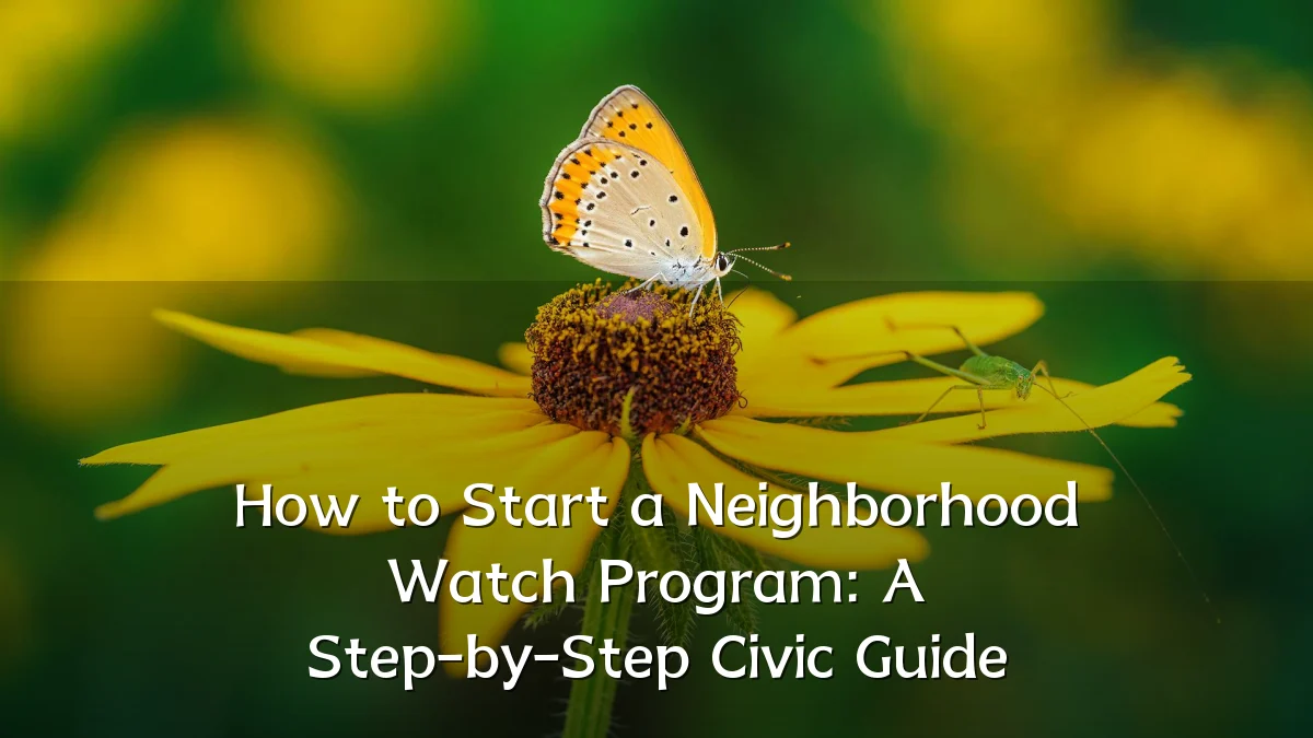 How to Start a Neighborhood Watch Program: A Step-by-Step Civic Guide