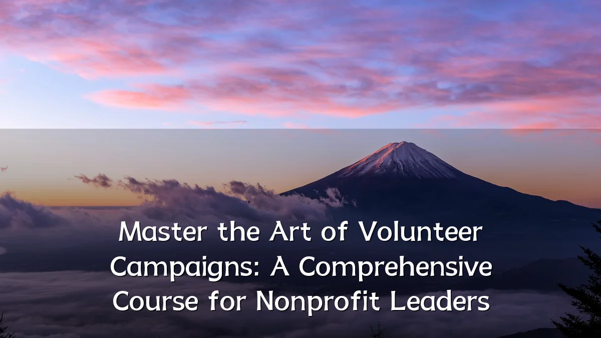 Master the Art of Volunteer Campaigns: A Comprehensive Course for Nonprofit Leaders