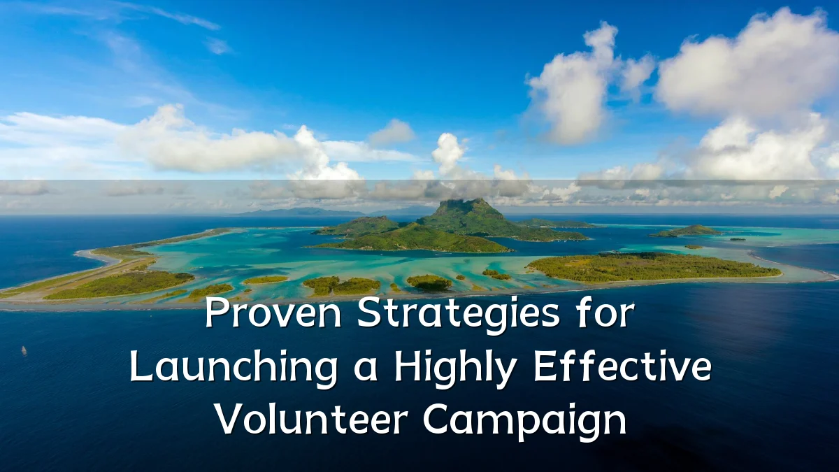 Proven Strategies for Launching a Highly Effective Volunteer Campaign