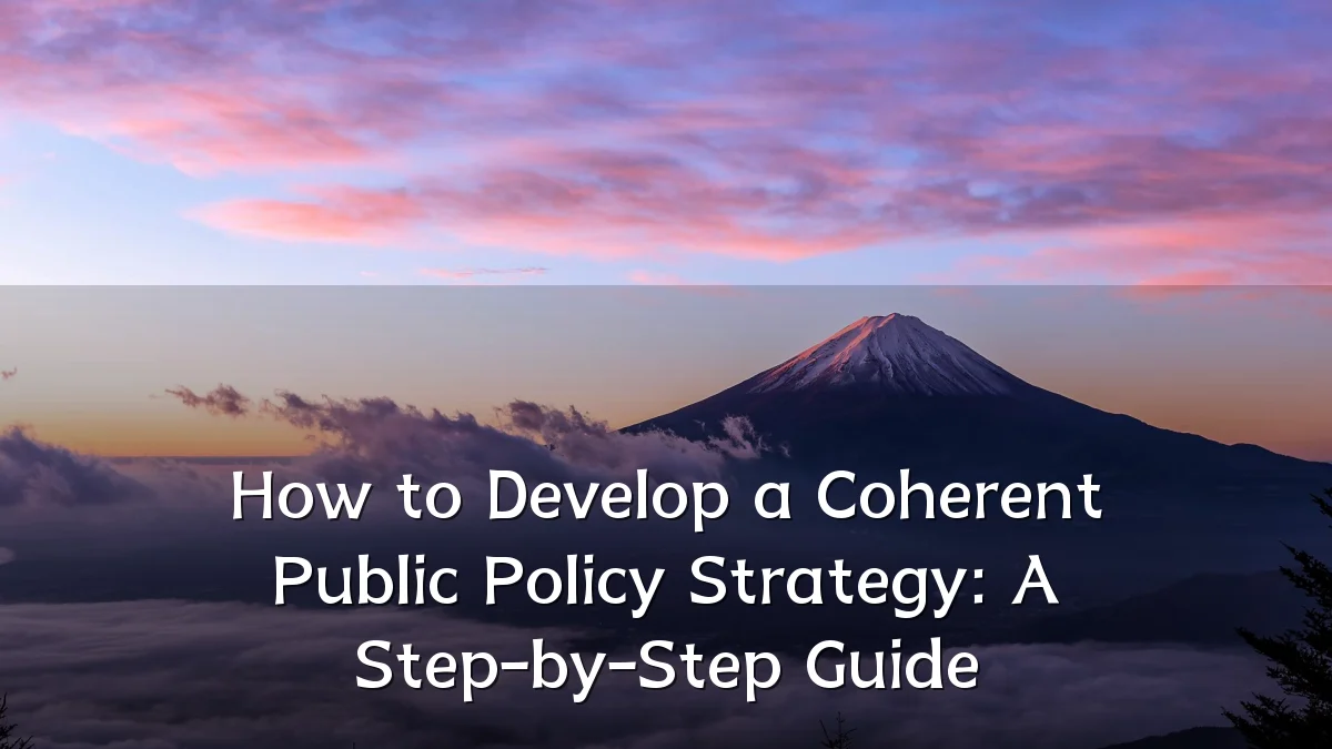 How to Develop a Coherent Public Policy Strategy: A Step-by-Step Guide
