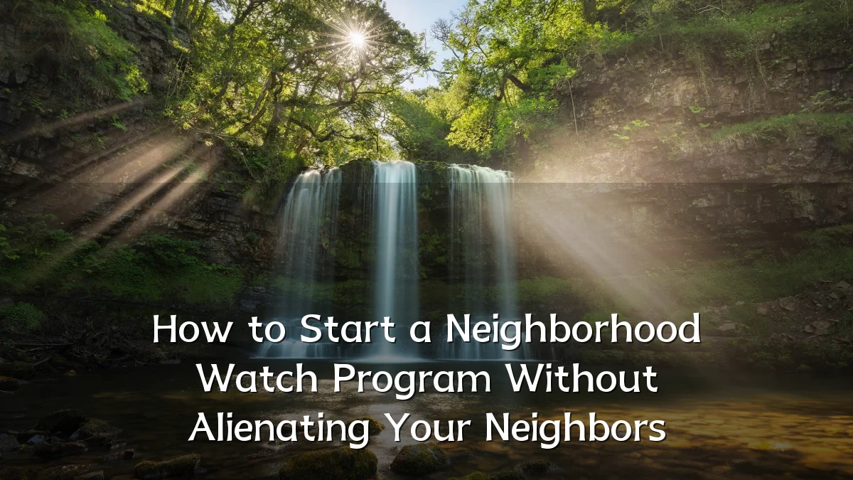 How to Start a Neighborhood Watch Program Without Alienating Your Neighbors