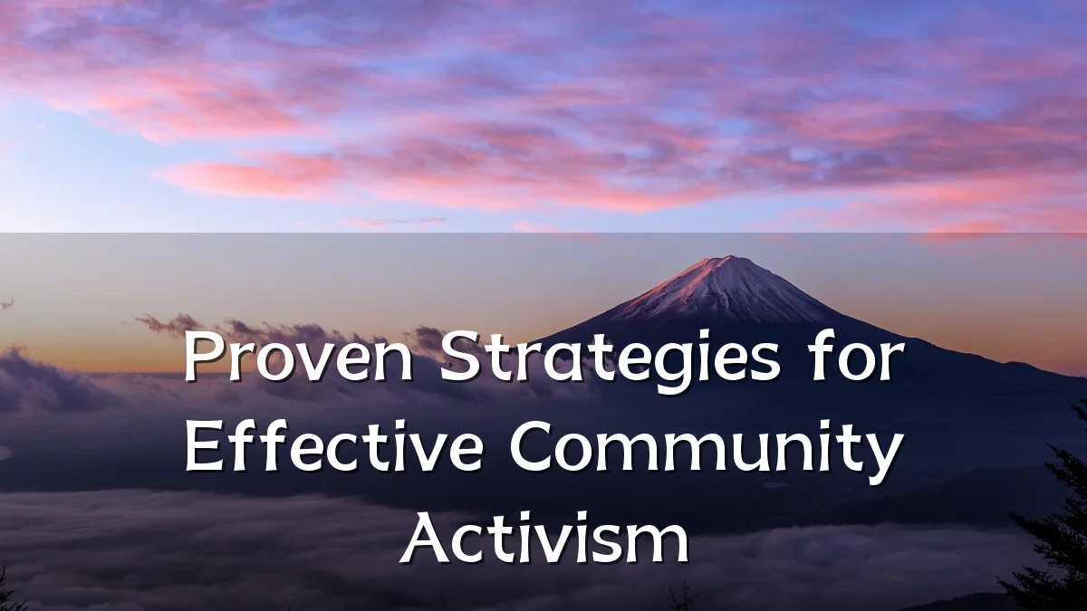 Proven Strategies for Effective Community Activism