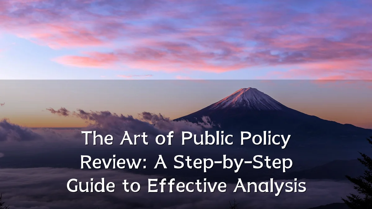 The Art of Public Policy Review: A Step-by-Step Guide to Effective Analysis